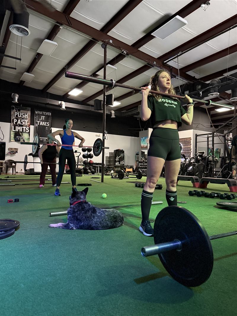 Members training together during a class