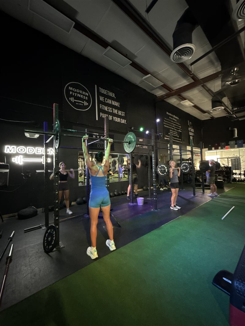 Members during full body strength session